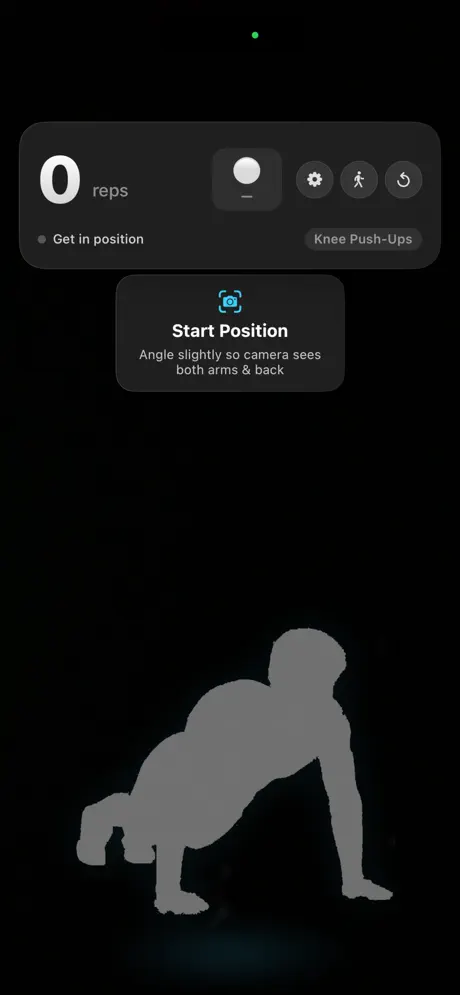 Push-Ups: Form & Rep Tracker screenshot: Start position guide